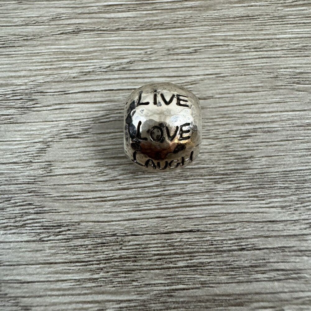 Brighton Silver Live, Laugh, Love, Dream Bead/Charm for Necklace or Bracelet!